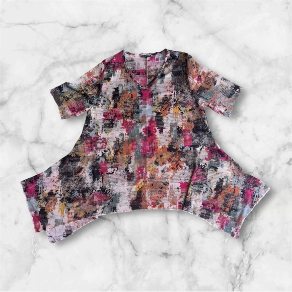 Vintage Dor Dor Couture Top Cover Boho Bohemian Knitted Swim Cover.  2X Colorful - Picture 2 of 16